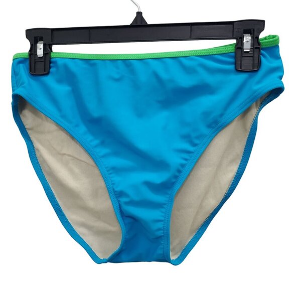 Beach Rays Women's Aqua Lime Trim Swim Tank + Bottoms Matching Bikini Set Size L - Picture 6 of 8